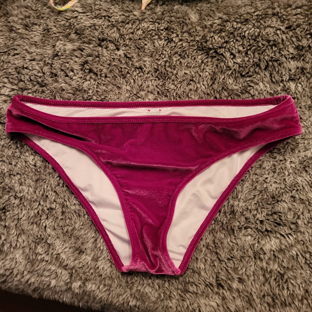 Pink Victoria's Secret Velvet Swim Bottoms